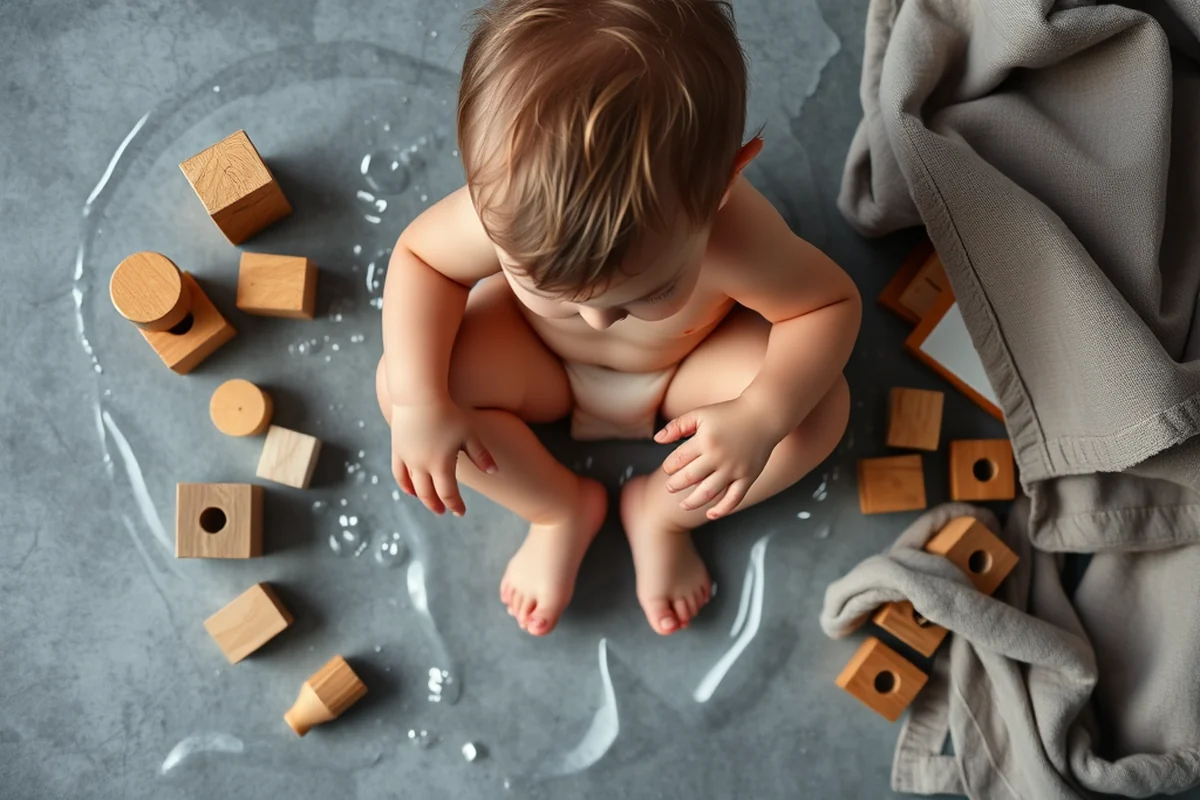 naked toddler in the shower — Naked Toddler In The Shower (the finished result)